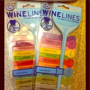 BN! Sealed! Wine Lines ID Tags for your stemware
